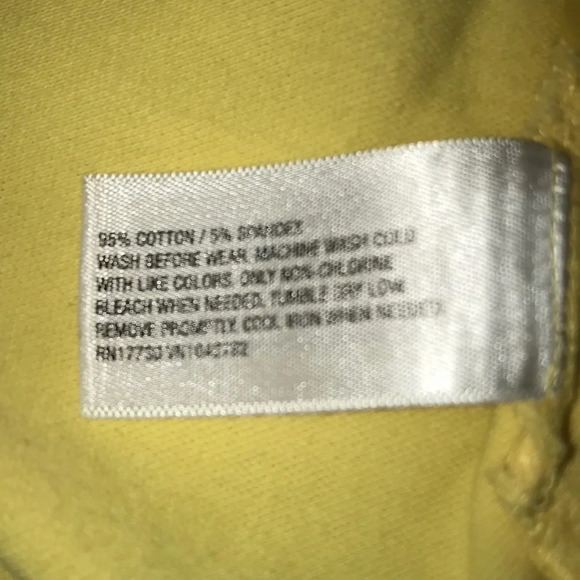 CHEROKEE polo top yellow short sleeve button collar school uniform top size XL - Picture 4 of 4